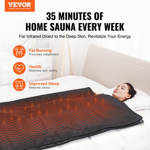 Sauna Blanket for Detoxification Portable Far Infrared Sauna for Home