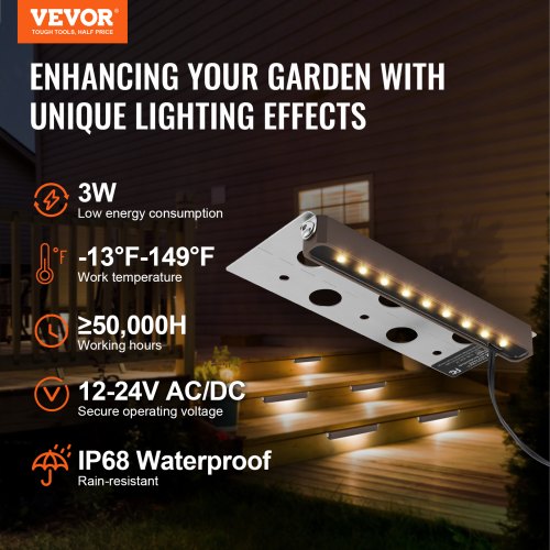 LED Hardscape Lighting 68 Inch Retaining Wall Lights 3W 12V24V ACDC Low