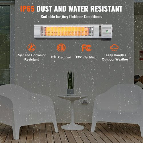 Infrared Heater 1500W Remote Control Electric Space Infrared Heater IP65