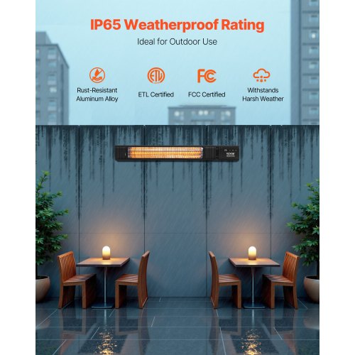 Infrared Heater 1500W Electric Space Infrared Carbon Heater with Remote