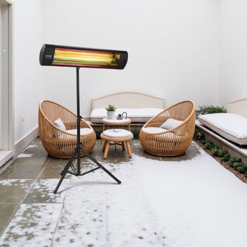 Infrared Heater 1500W Electric Space Heater with Remote Control LED Screen