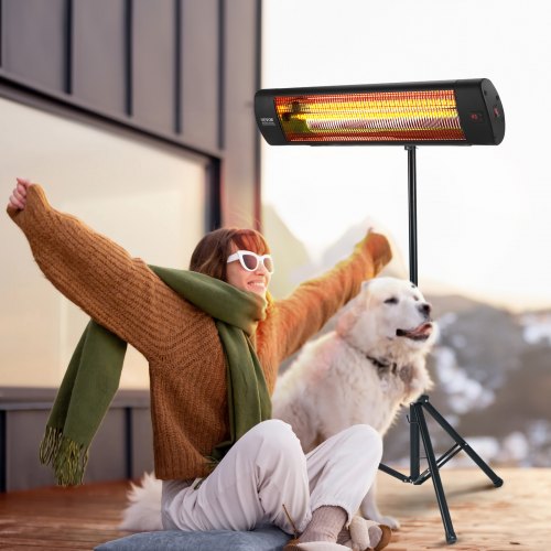 Infrared Heater 1500W Remote Control Electric Space Heater LED Screen 1