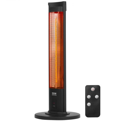 Infrared Heater 1500W Electric Space Heater with Remote Control 2 Speeds