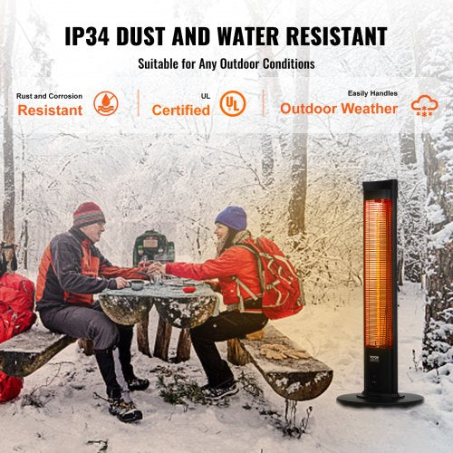 Infrared Heater 1500W Remote Control Electric Space Heater Patio Heater w