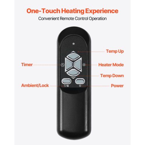 Infrared Heater 1500W Electric Space Heater with Remote Control LED Screen 1