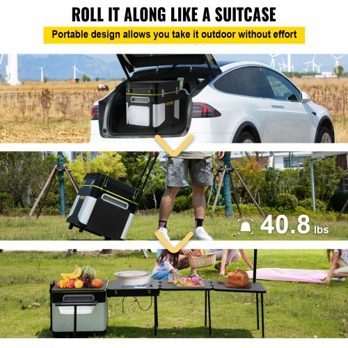 Outdoor Mobile Kitchen Portable Multifunctional Camp Box with Wheels All in One