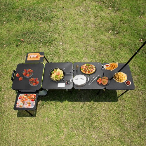 Outdoor Mobile Kitchen Portable Multifunctional Camp Box with Wheels All in One