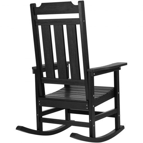 Porch Rocker HIPS Outdoor Rocking Chair High Back Patio Rocking Chair