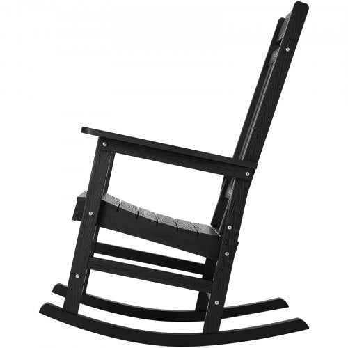 Porch Rocker HIPS Outdoor Rocking Chair High Back Patio Rocking Chair