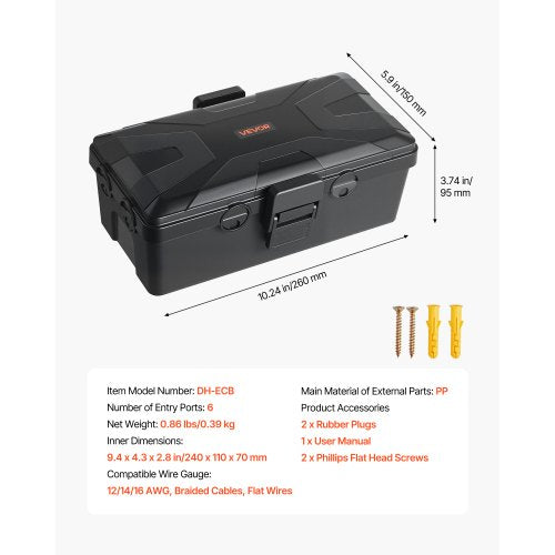 Outdoor Electrical Box Waterproof 94 x 43 x 2.8 in IP54 Weatherproof