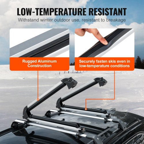 Ski and Snowboard Roof Rack 317Inch Universal Ski Rack for Car Roof Fit