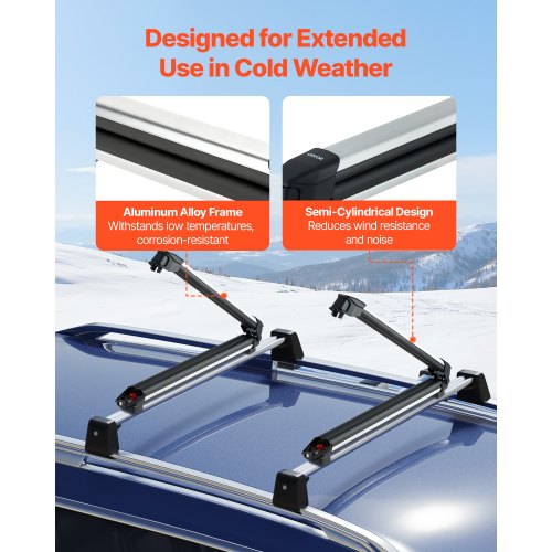 Ski Snowboard Roof Rack Carry Up To 6 Pairs Of Skis Or 4 Snowboards 2 Pcs 13 6