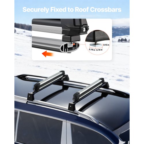 Ski Snowboard Roof Rack Carry Up To 6 Pairs Of Skis Or 4 Snowboards 2 Pcs 16 1