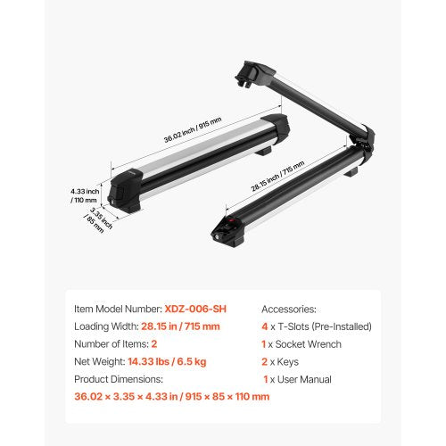 Ski Snowboard Roof Rack Carry Up To 6 Pairs Of Skis Or 4 Snowboards 2 Pcs 16 1