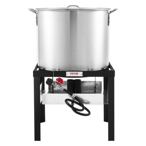80 Qt Seafood Boiling Kit with Strainer Outdoor Seafood Boil Pot and Basket