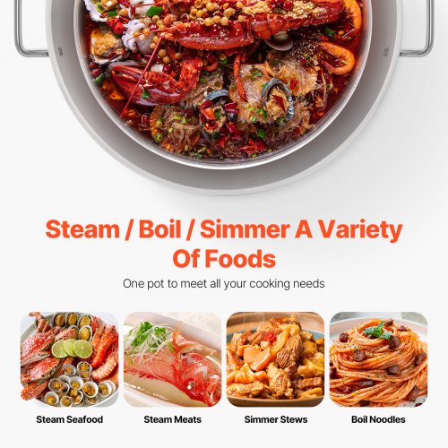 60 Qt Seafood Boiling Kit with Strainer Outdoor Seafood Boil Pot and Basket