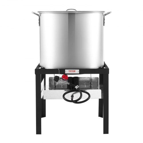 60 Qt Seafood Boiling Kit with Strainer Outdoor Seafood Boil Pot and Basket