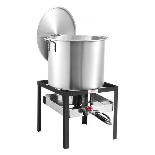 60 Qt Seafood Boiling Kit with Strainer Outdoor Seafood Boil Pot and Basket