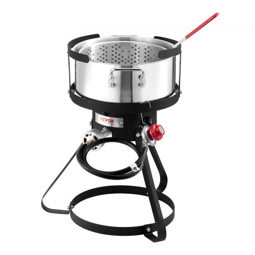 10 Qt Fish and Wing Fryer Aluminum Propane Fish Fryer Kit Outdoor Deep