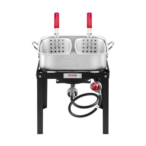 18 Qt Fish and Wing Fryer with Double Basket Aluminum Propane Fish Fryer