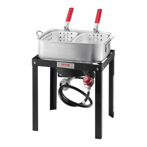 18 Qt Fish and Wing Fryer with Double Basket Aluminum Propane Fish Fryer