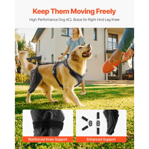 Dog Knee Brace for Torn ACL Dog Leg Brace with Adjustable Hinge Stabilizer