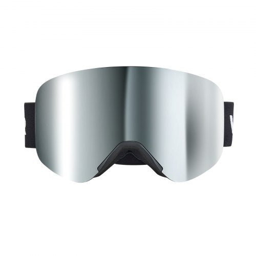 Frameless Ski Goggles Magnet Cylindrical Lens with Silver Mirror Revo