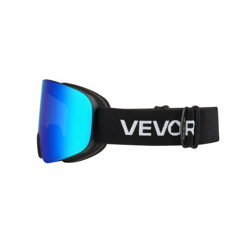 Frameless Ski Goggles Magnet Cylindrical Lens with Dark Blue Revo Coating