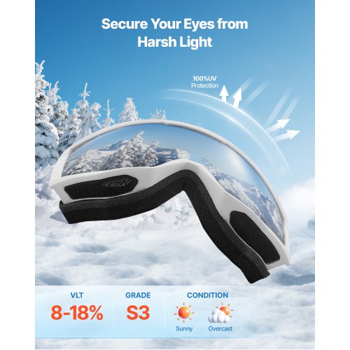 Ski Goggles Cylindrical Lens with Pink Revo Coating OTG Anti fog Snow