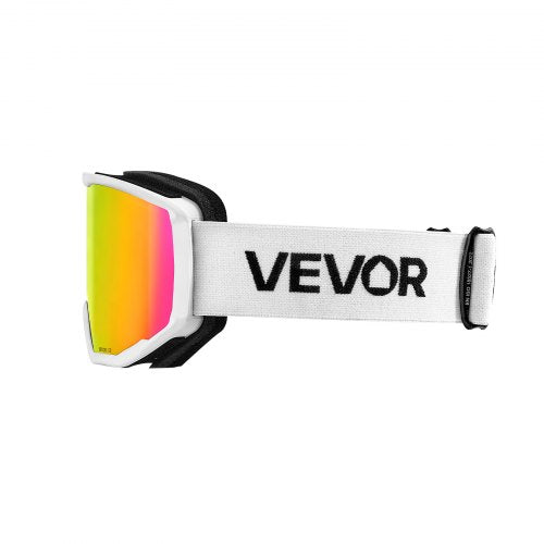 Ski Goggles Cylindrical Lens with Pink Revo Coating OTG Anti fog Snow