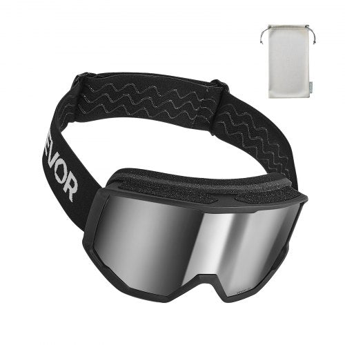 Ski Goggles Cylindrical Lens with Silver Mirror Revo Coating OTG Anti fog