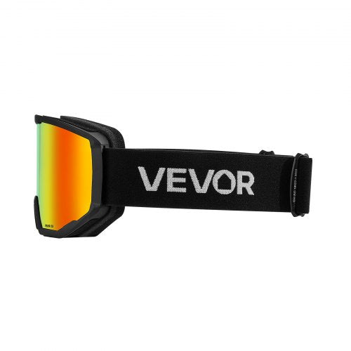 Ski Goggles Cylindrical Lens with Orange Revo Coating OTG Anti fog Snow