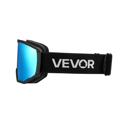 Ski Goggles Cylindrical Lens with Ice Blue Revo Coating OTG Anti fog Snow