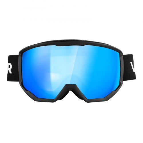 Ski Goggles Cylindrical Lens with Ice Blue Revo Coating OTG Anti fog Snow
