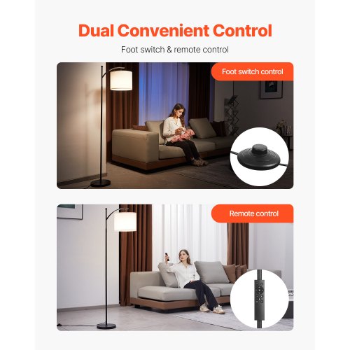 Dimmable Floor Lamp Color Temperature Brightness Adjustable Modern