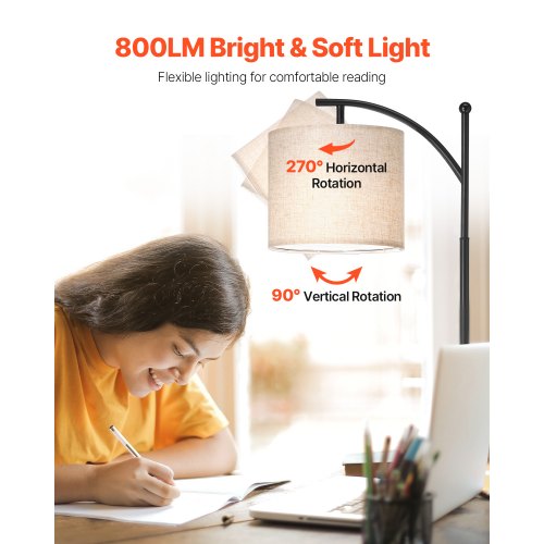Dimmable Floor Lamp Color Temperature Brightness Adjustable Modern