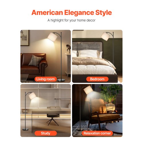 Dimmable Floor Lamp Color Temperature Brightness Adjustable Modern