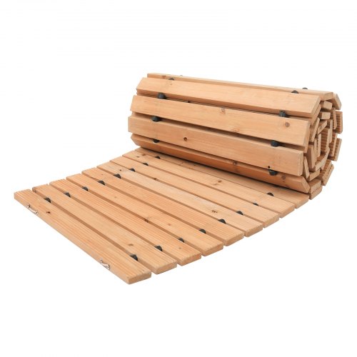 Wooden Garden Pathway 7 ft x 17 in NonSlip Curved Garden Walkway Roll