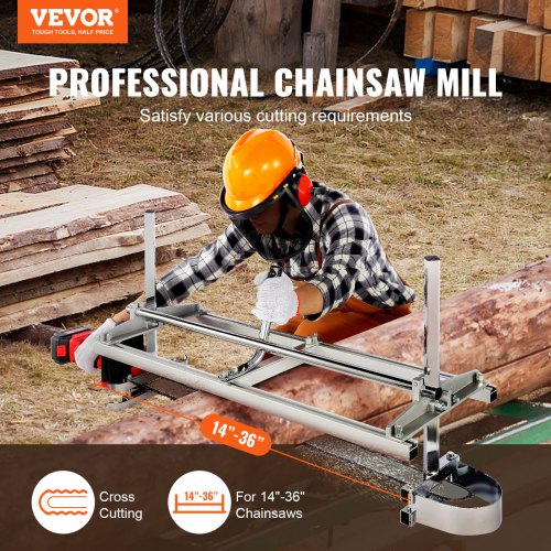 Chainsaw Mill Portable Sawmill 1436 Guide Bar Galvanized Steel Chainsaw