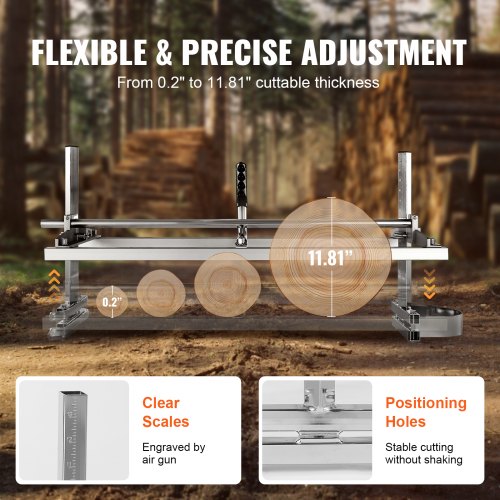 Chainsaw Mill Portable Sawmill 1436 Guide Bar Galvanized Steel Chainsaw