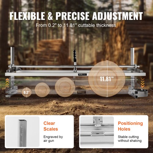 Chainsaw Mill Portable Sawmill 1448 Guide Bar Galvanized Steel Chainsaw