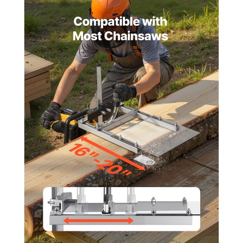 Chainsaw Mill Portable Sawmill Fits 1620 in Planking Milling Bar Lumber