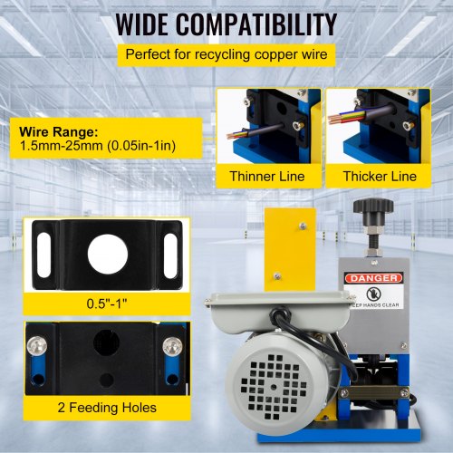 Automatic Electric Wire Stripping Machine05098Portable Dark Blue