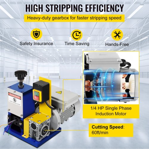 Automatic Electric Wire Stripping Machine05098Portable Dark Blue
