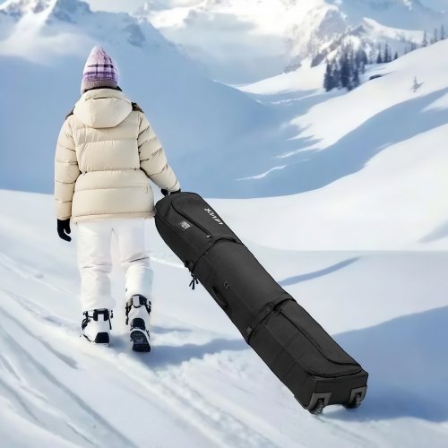 Ski Roller Bag Up to 689 in175 cm Padded Snowboard Bag with Wheels for Air