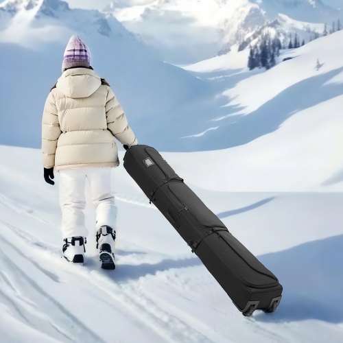 Ski Roller Bag Up to 748 in190 cm Padded Snowboard Bag with Wheels for Air