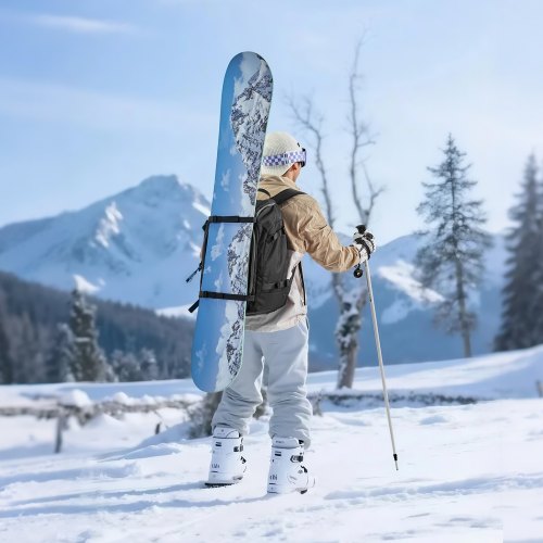 Ski Boot Bag 55L Snowboard Boots Travel Backpack for Men Women with Waterproof