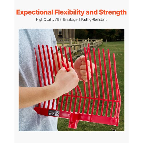 6PCS Manure Fork Replacement Head 18 Angled Tines Horse Manure Fork Head