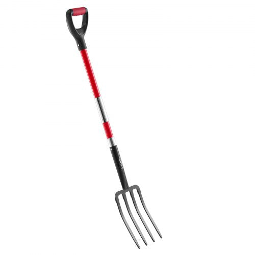 Garden Fork 4Tine Gardening Pitchfork with Fiberglass Handle 45 in Heavy