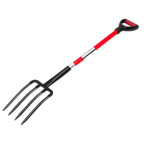 Garden Fork 4Tine Gardening Pitchfork with Fiberglass Handle 45 in Heavy